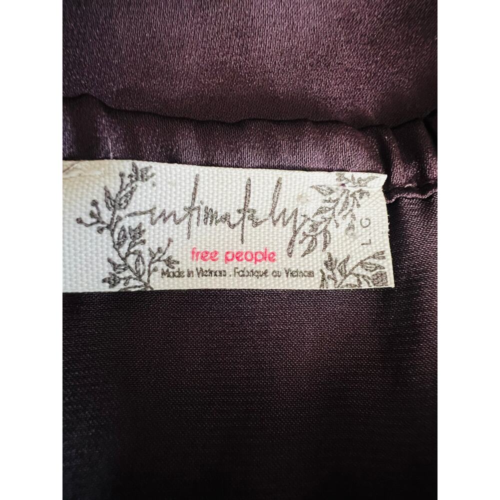Free People Intimately City Cool Satin Slipdress Size Large Sweetheart Neckline - Picture 4 of 16
